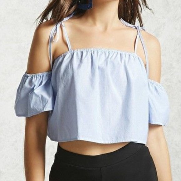Forever 21 Off The Shoulder Crop Top - Picture 1 of 9